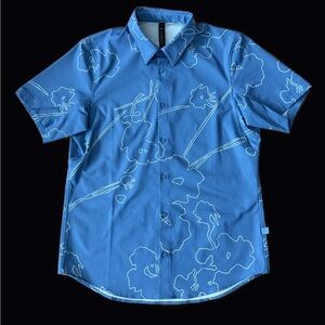 lululemon athletica Blue Floral Casual Shirt